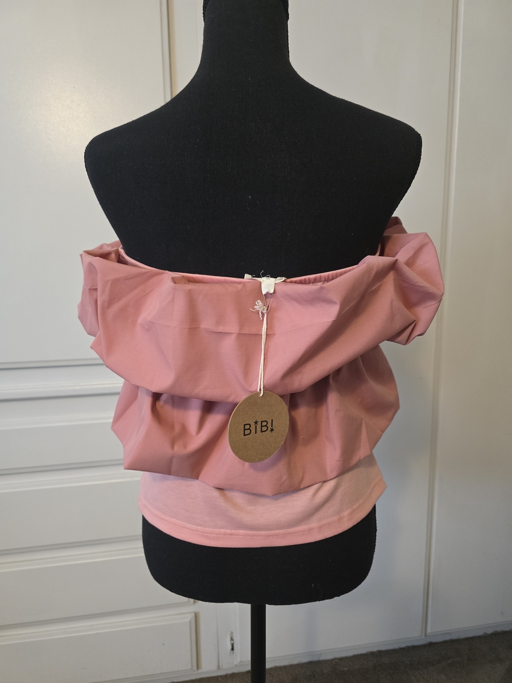 BiBi Dusty Strapless Ruffle Layered Crop Top - Picture 3 of 10
